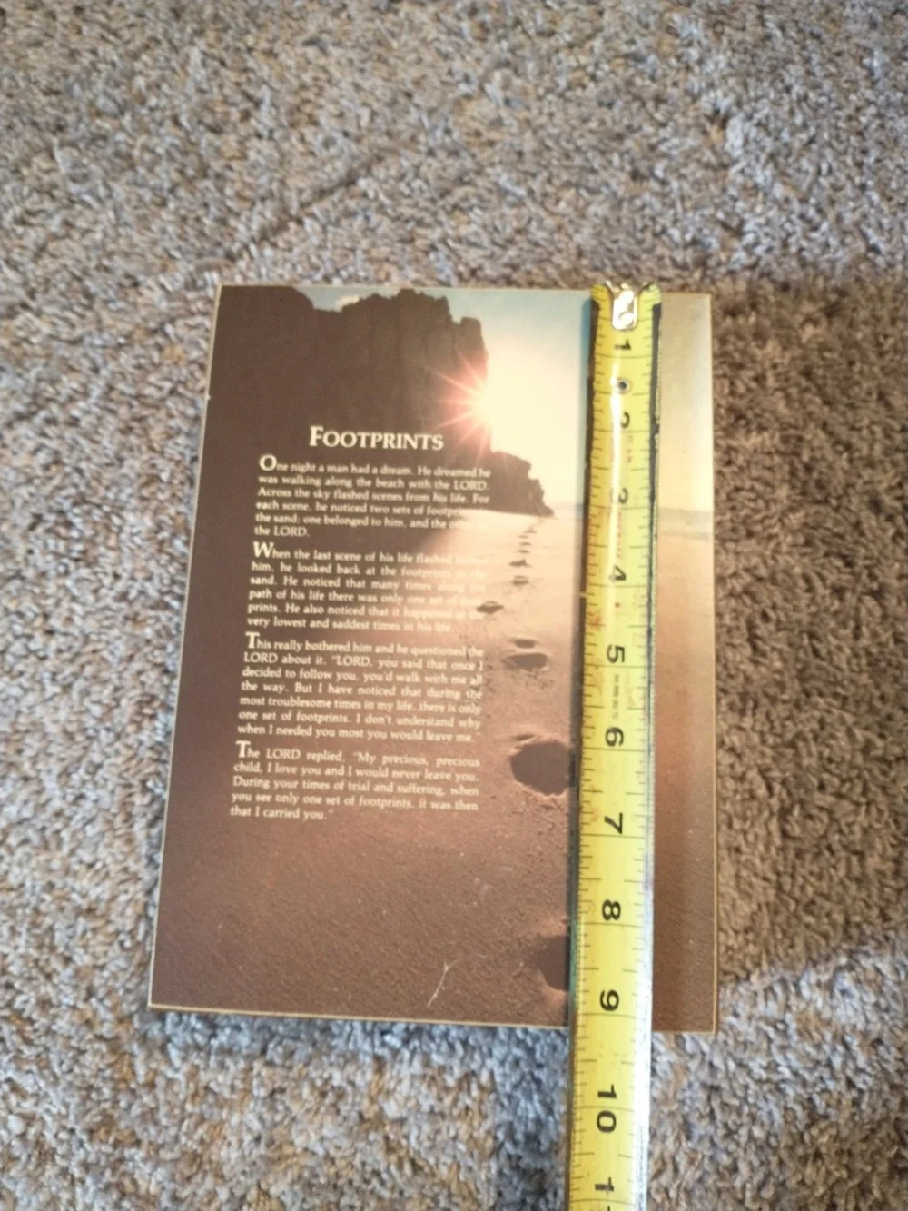 Footprints Poem Wooden Storage Box